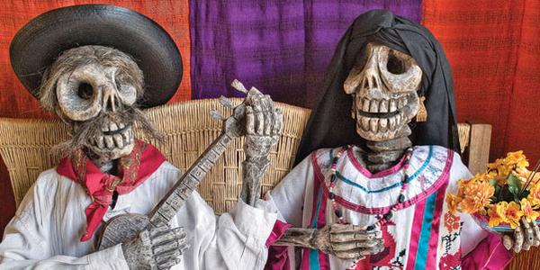 Skeletons in Oaxaca Mexico