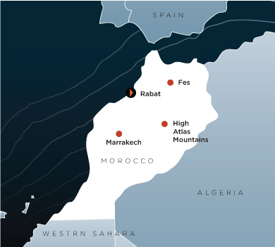 Morocco Destination Map