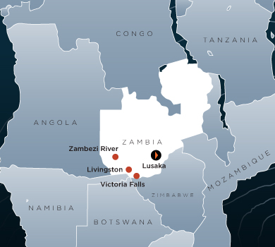 Zambia Destination Map