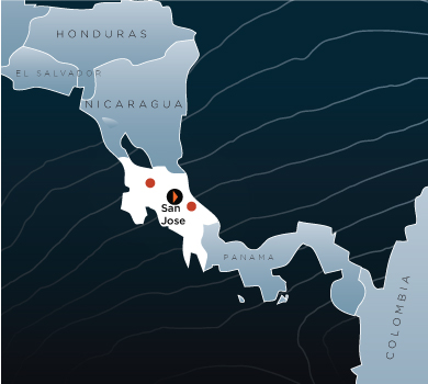 Costa Rica Destination Map
