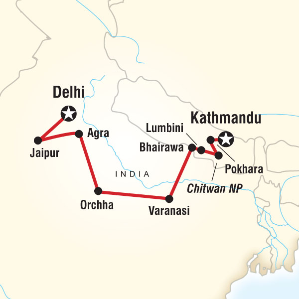 Kathmandu to Delhi  Adventure