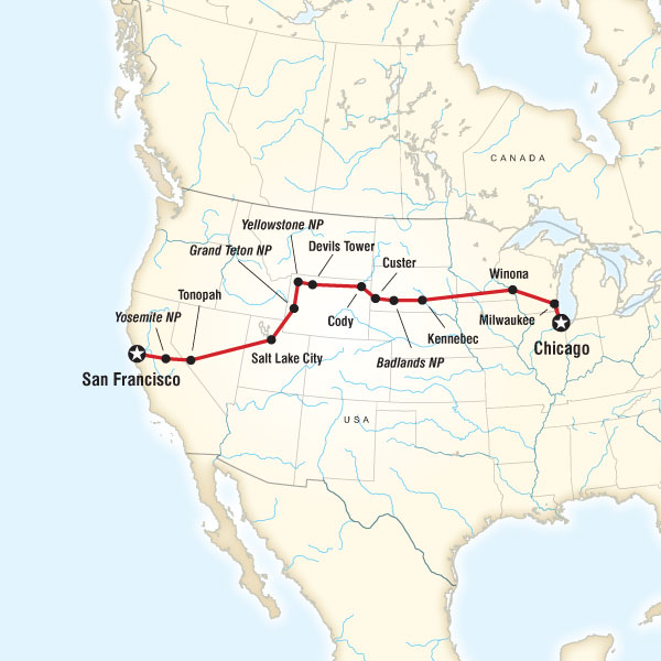 Chicago to San Francisco Road Trip
