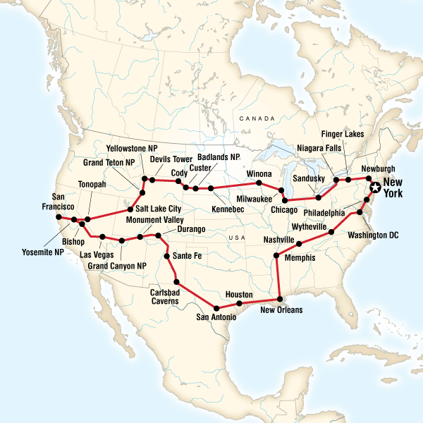 Best of the USA Tour -  New York to New York