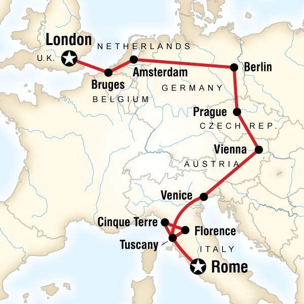 Rome to London Adventure