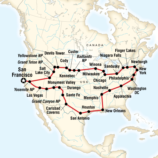 Best of the USA Tour—San Fran to San Fran