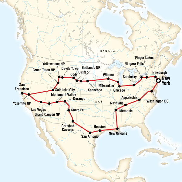 Best of the USA Tour -  New York to New York