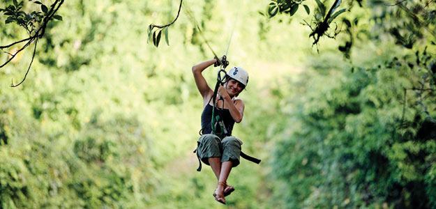 Ziplining through the jungle!