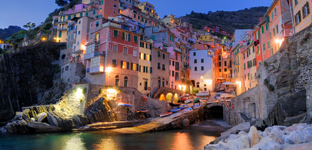 The beautiful coastal town of Vernazza in the Cinque Terre