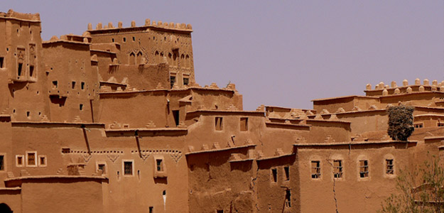 Clay buildings in Morocco.