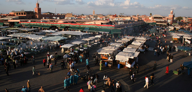 Street market near Marrakech in Morocco.
