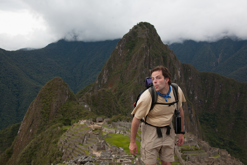 Try to think outside of the box when you're posing in front of a landmark.