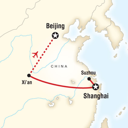 Route map for Shanghai to Beijing Express (ACCB)