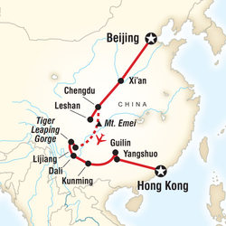 Route map for Wild China (ACWC)
