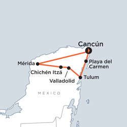 Route map for Mexico Civilizations (CMMCD)