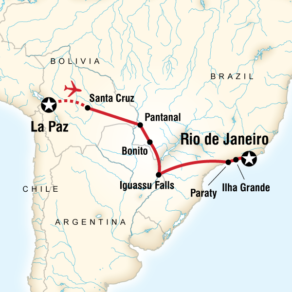 Route map for Brazil Crossing (SBLR)