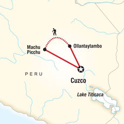 Route map for The Inca Trail (SPIT)