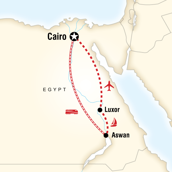 Map of the route for Best of Egypt