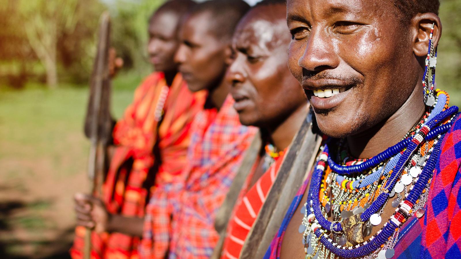 Salaton & other Masai warriors