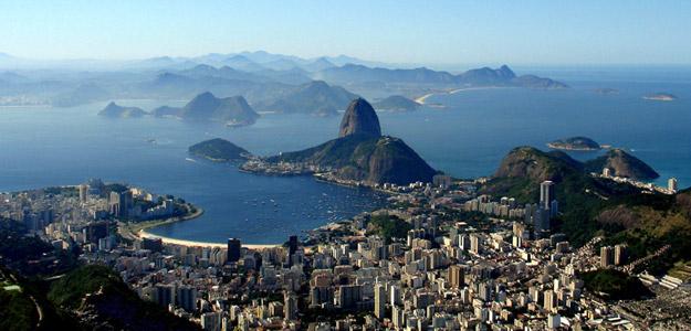Aerial view of Brazil's Rio de Janeiro.