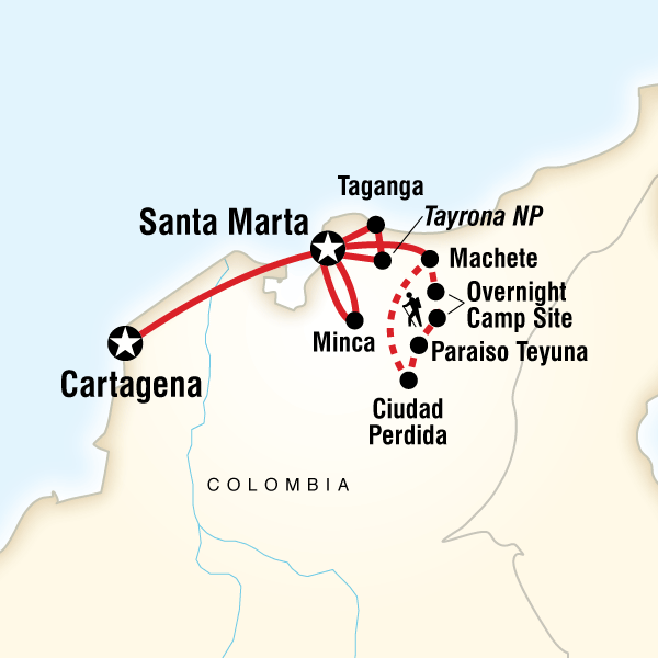 Colombia's Caribbean Coast & Lost City in Colombia, South America G