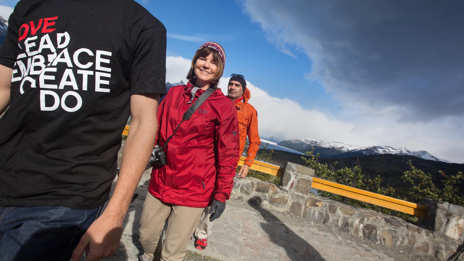 CEO leads travellers to Perito Moreno Glacier in Patagonia