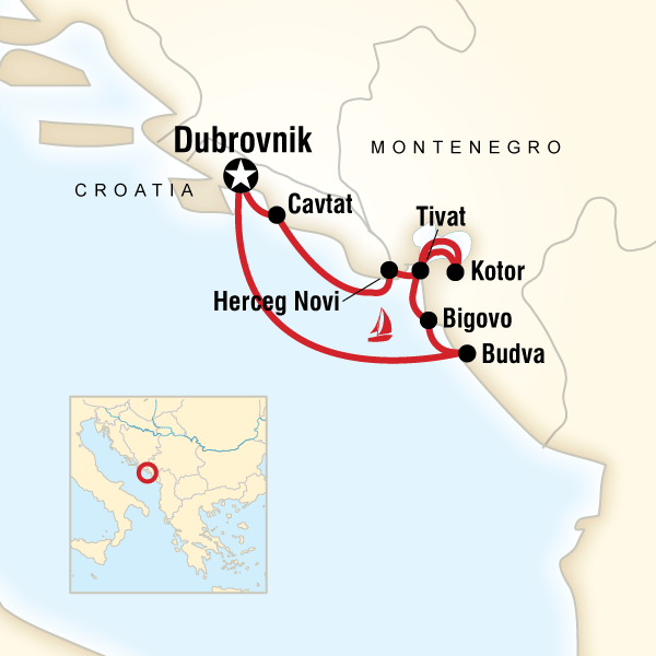 Montenegro Sailing Dubrovnik to Dubrovnik in Montenegro, Europe G Adventures