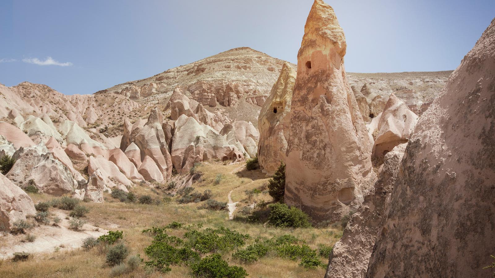 Mesmerizing Rose Ridge valley formations in Cappadocia, Turkey