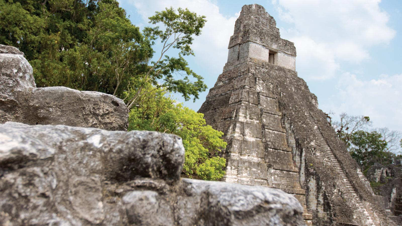 The ancient ruins of a temple in Guatemala