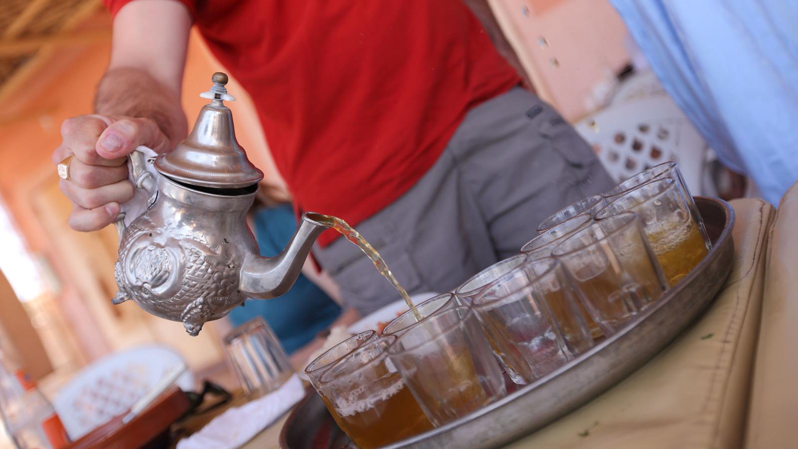 Lunch time tea in Morocco