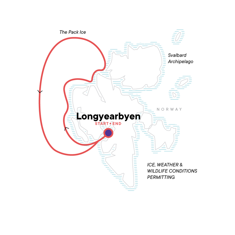 Map of the route for Realm of the Polar Bear