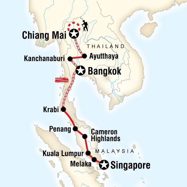 Map of the route for Southeast Asia Uncovered