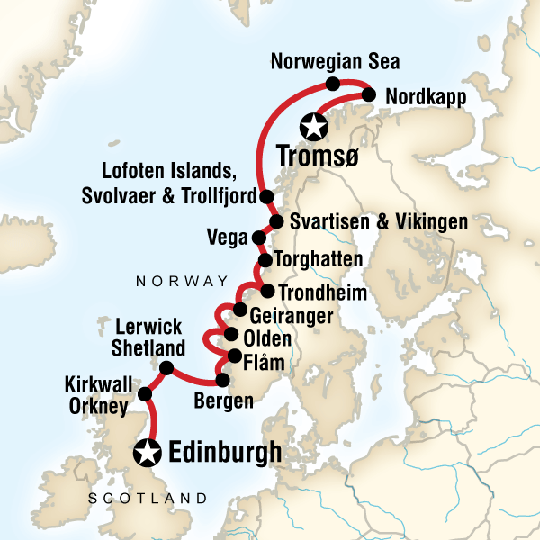 14 days, Scottish Islands & Norwegian Fjords