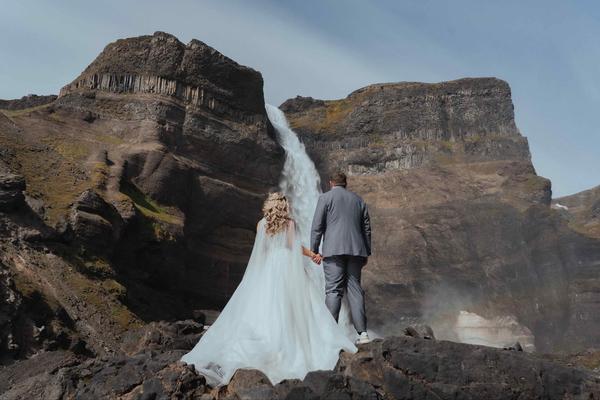 This Dallas-based couple got married on the very final day of their tour to Iceland with G Adventures