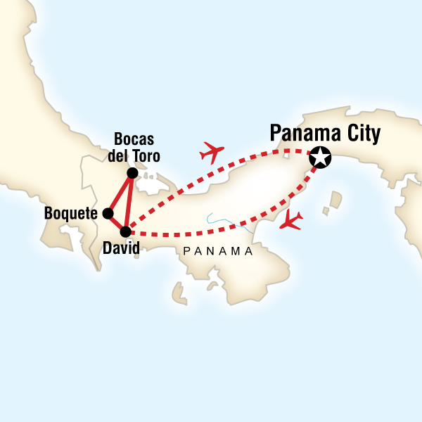 Map of the route for Best of Panama