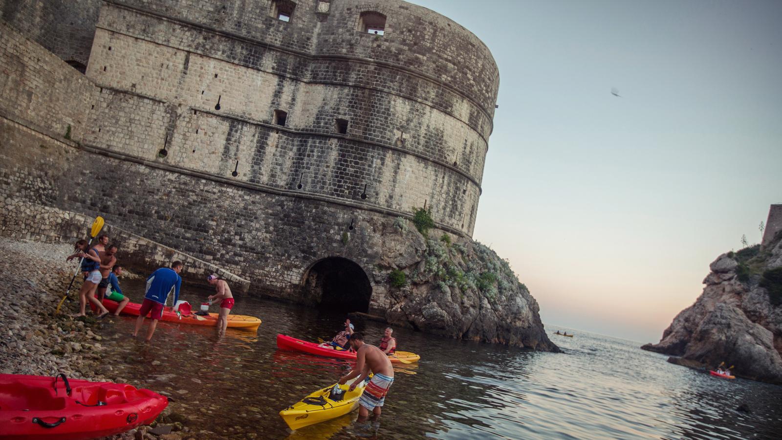 Getting ready for a kayak ride throught the Bay of Kotor