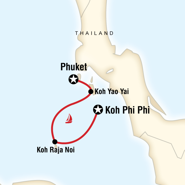 Sailing Thailand Koh Phi Phi to Phuket in Thailand, Asia G Adventures Sailing Thailand Koh Phi Phi to Phuket in Thailand, Asia G Adventures