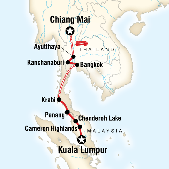 Map of the route for Southeast Asia Uncovered