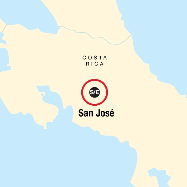 Map of the route for San Jose Day Tour: City Highlights (half day)