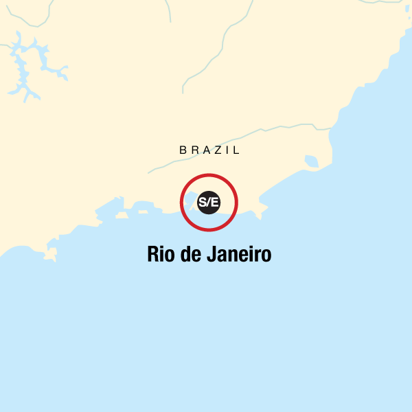 Map of the route for Rio de Janeiro Carnival Experience