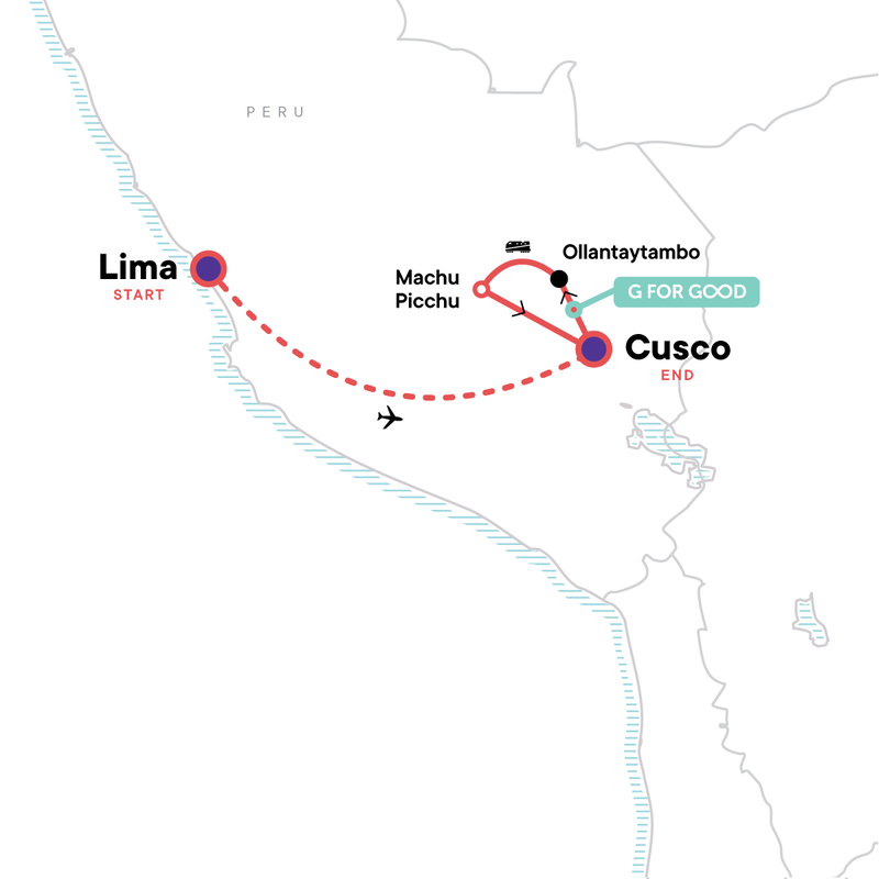 Map of the route for Inca Discovery