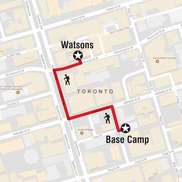 Map of the route for Staff Appreciation Day – Talent's Day Out