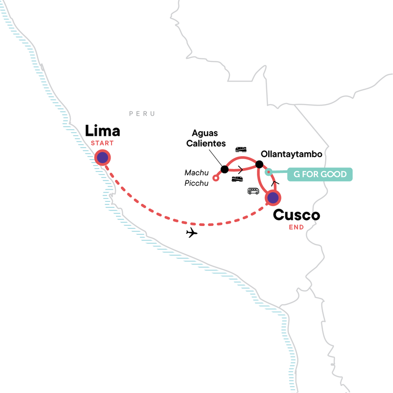 Map of the route for Solo-ish Peru