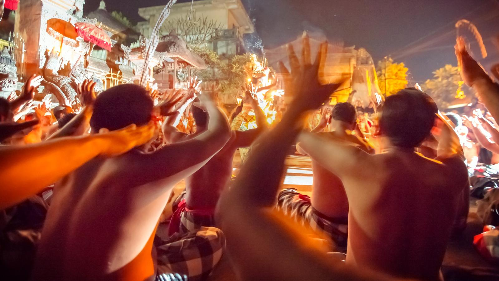 Monks chanting the Ramayana Monkey Chant