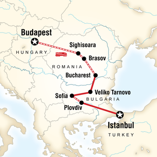 map of budapest to istanbul