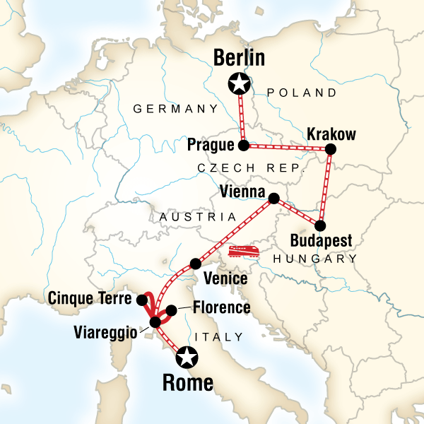Rome to Berlin on a Shoestring in Italy, Europe G Adventures