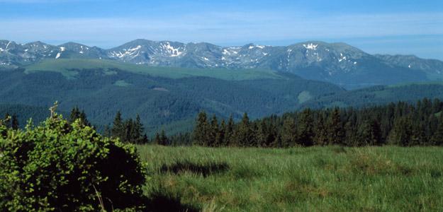 The stunning Carpathian mountain range in Romania