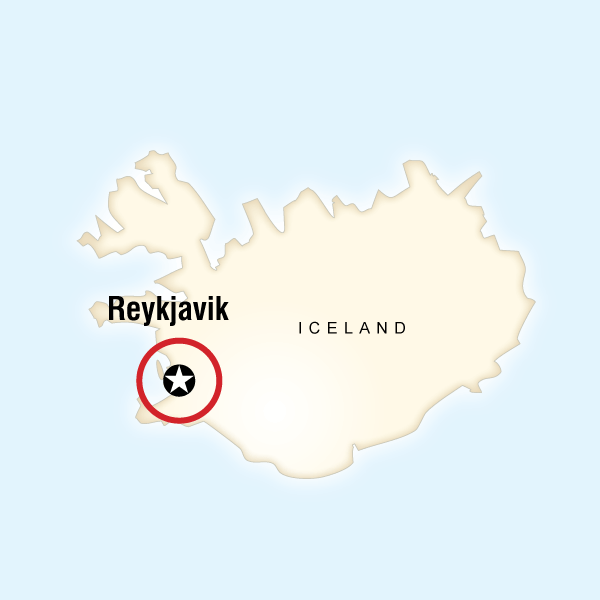 Map of the route for Iceland Getaway Independent Adventure
