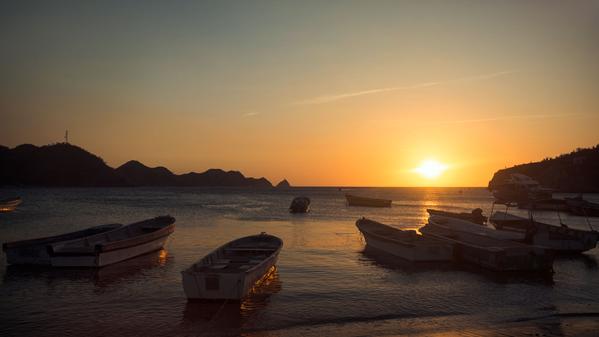 Breathe in the sea breeze on an idyllic Colombian beach. 