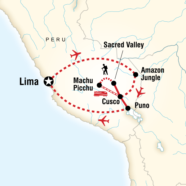 Map of the route for Quest of the Gods