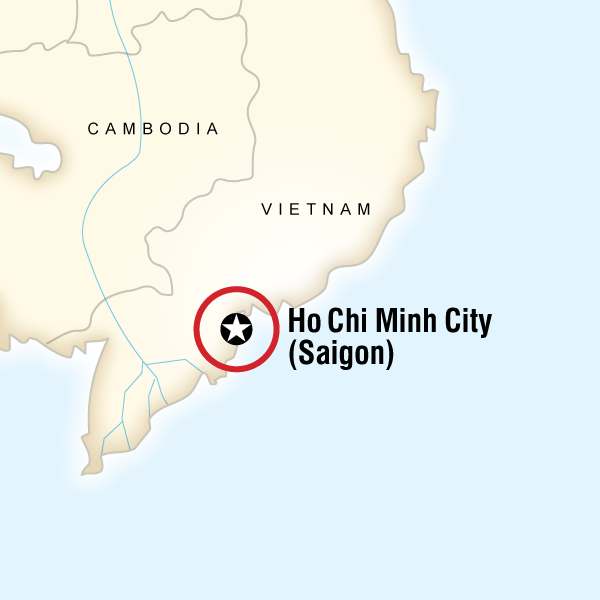 Map of the route for Ho Chi Minh City Day Tour: City Highlights (half day)